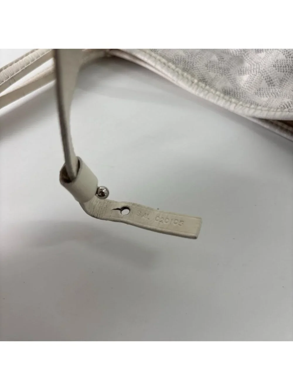 Goyard Saint Louis PM Tote Shoulder Bag White